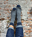 HIRSCH NATUR dunne wollen sokken JAQUARD JEANS WIT 173 80