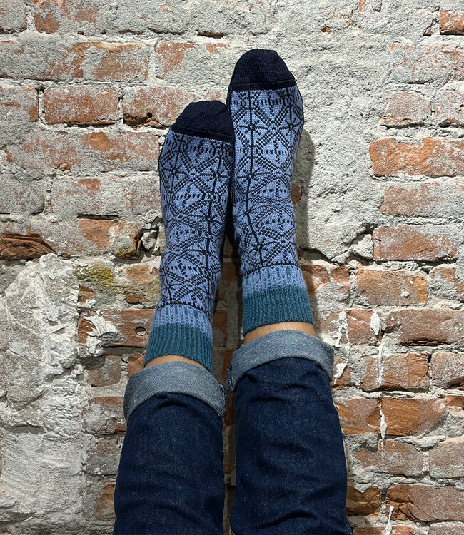 HIRSCH wollen sokken Noors ijskristal FROZEN 029 158