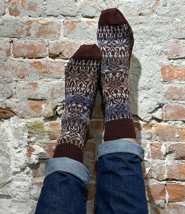 HIRSCH Noorse pure wollen sokken 030 32 STARRY NIGHT