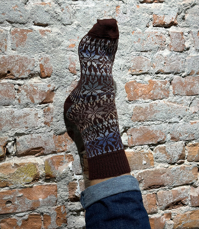 HIRSCH Noorse pure wollen sokken 030 32 STARRY NIGHT