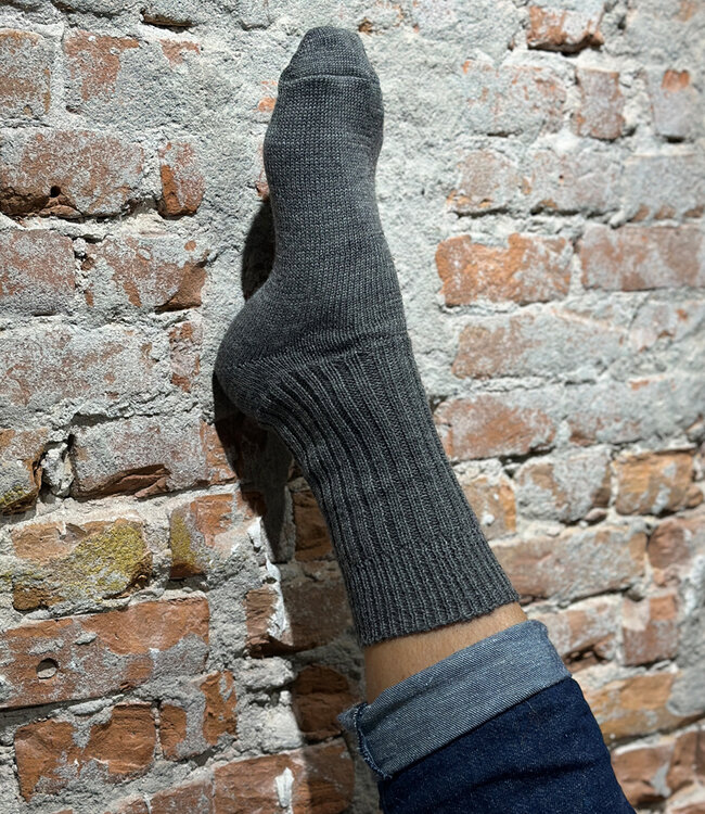 HIRSCH wollen sokken EFFEN ANTRACIET biologische wol 151 12