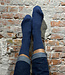 Hirsch Natur wollen sokken effen  JEANS BLAUW  151 09