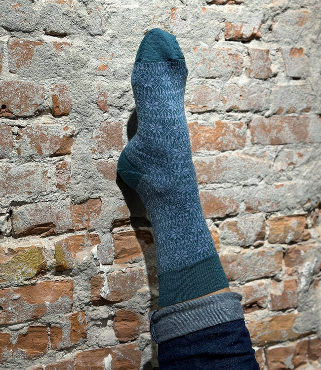 HIRSCH NATUR wollen Noorse DUNNE sokken TURQUOISE 156 157