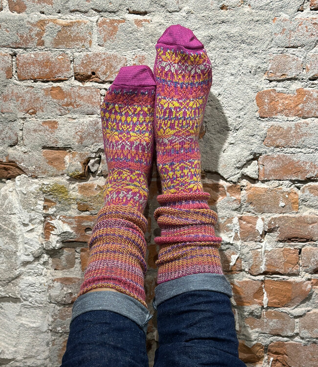 HIRSCH NATUR wollen Noorse KNIEKOUSEN FANCY 430 99