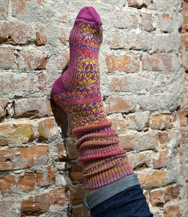 HIRSCH NATUR wollen Noorse KNIEKOUSEN FANCY 430 99