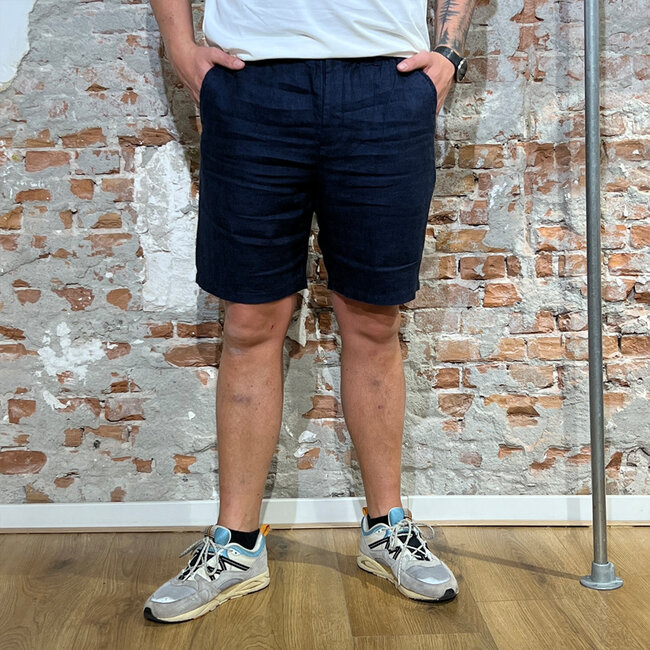 Korte broek short visgraat KAS ECLIPSE 100% linnen