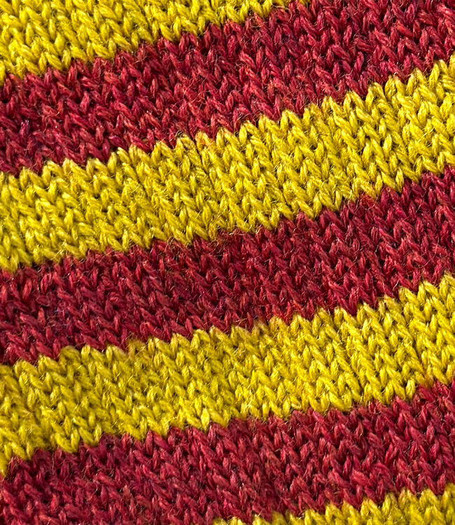 HIRSCH wollen sokken gestreept ROOD OKER 062 211