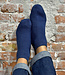 HIRSCH bed yoga sokken 70% wol 30% zijde ELIA BLAUW 028 08