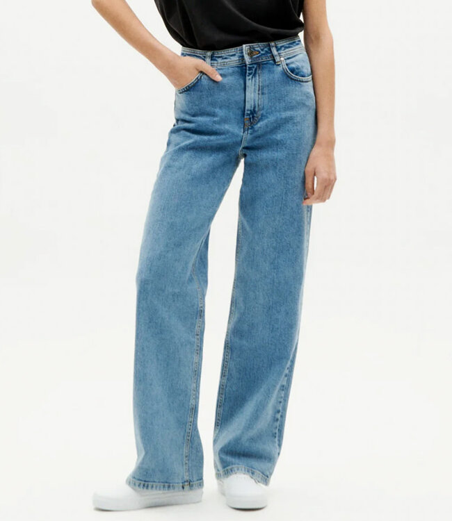 THINKING MU wijde spijkerbroek THERESA CLEAN DENIM