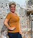 ENGEL Wol zijde shirt korte mouw dames PUMPKIN