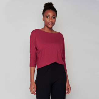 GREENBOMB GREENBOMB shirt met BATWING BERRY bamboe katoen