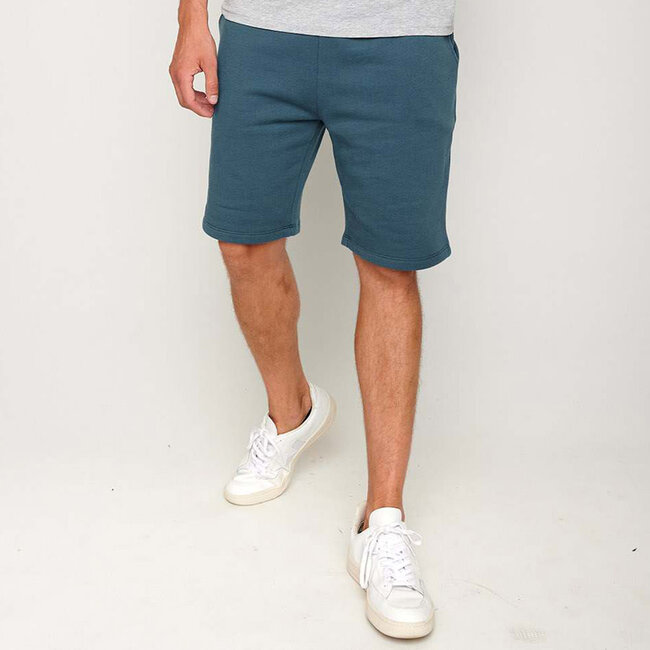 GREENBOMB sweat short STONE BLUE biologisch katoen