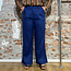 KOMODO high waist pure linnen broek LION NAVY