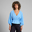 DEDICATED overslag blouse DELLA BLUE biologisch katoen