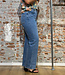 THINKING MU wijde spijkerbroek THERESA CLEAN DENIM