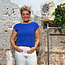 HempAge HEMPAGE top met cut out EVA BLUE hennep & biologisch katoen