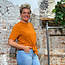 KOMODO shirt ANISA ORANGE met knoop