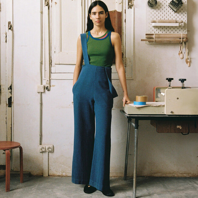 THINKING MU jumpsuit PIA biologisch katoen tencel en linnen