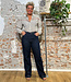 THINKING MU wijde spijkerbroek THERESA DARK DENIM