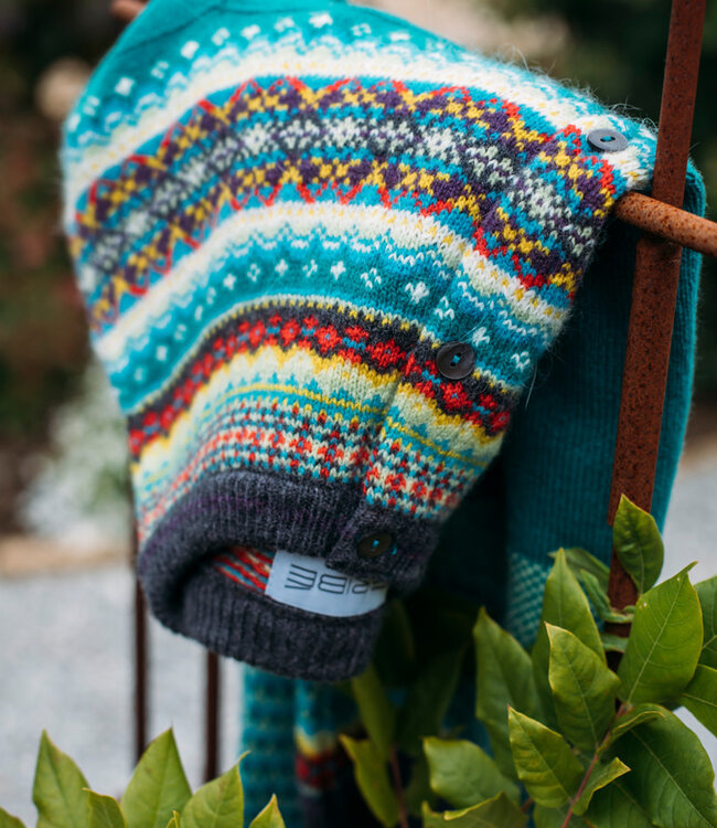 ERIBÉ merino wollen ALPINE VEST met angora TIGERLILY