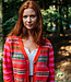ERIBÉ lamswollen v-hals vest STOBO ROSA