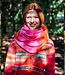 ERIBÉ lamswollen v-hals vest STOBO ROSA