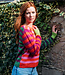 ERIBE gestreepte wollen trui STOBO ROSA reversible