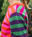 ERIBE gestreepte wollen trui STOBO ROSA reversible