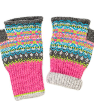 Eribé ERIBE Wollen POLSWARMERS 100% merino Fairisle ALLOA FESTIVAL