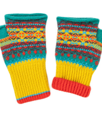 Eribé ERIBE Wollen POLSWARMERS 100% merino Fairisle ALLOA CALLA
