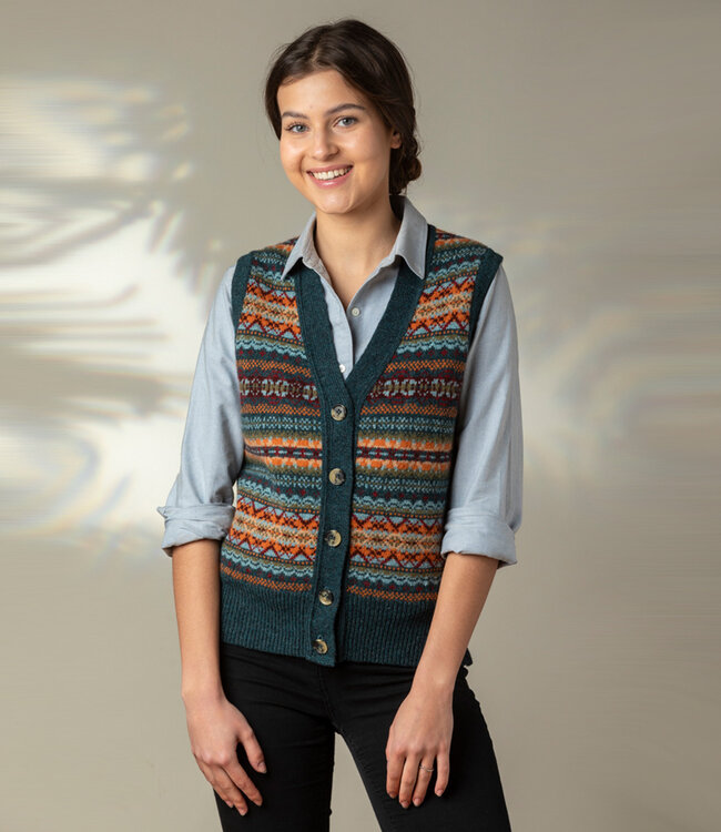 ERIBÉ wollen spencer dames vest KINROSS PRELUDE
