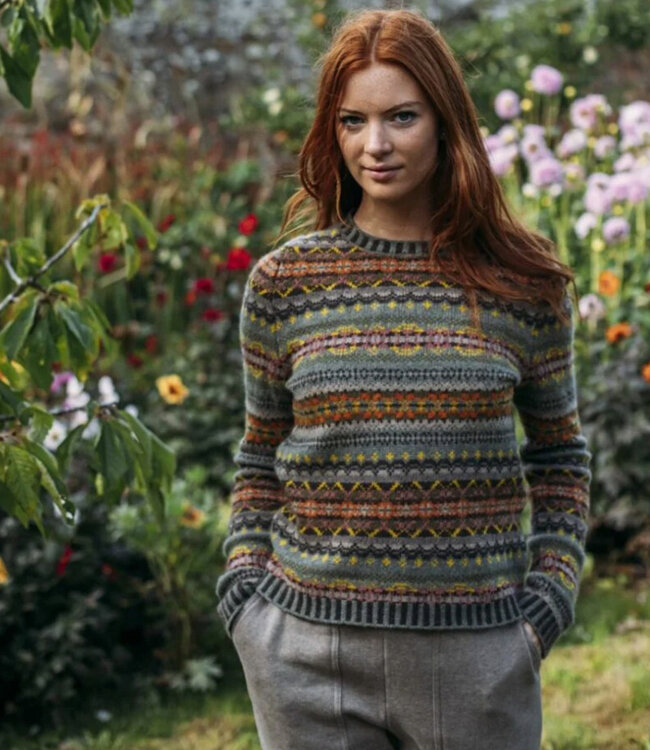 ERIBÉ wollen VEST extra fijne lamswol KINROSS AGATE