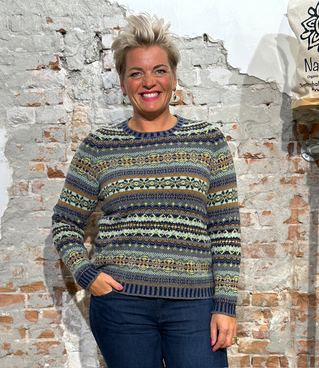 ERIBÉ wollen TRUI extra fijne lamswol dames KINROSS GARNET