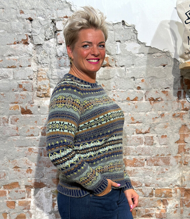 ERIBÉ wollen TRUI extra fijne lamswol dames KINROSS GARNET