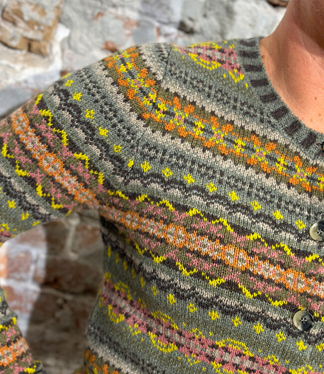 ERIBÉ wollen VEST extra fijne lamswol KINROSS AGATE