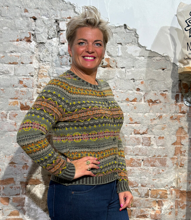 ERIBÉ wollen VEST extra fijne lamswol KINROSS AGATE