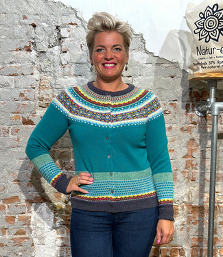 Eribé ERIBÉ merino wollen ALPINE VEST met angora TIGERLILY