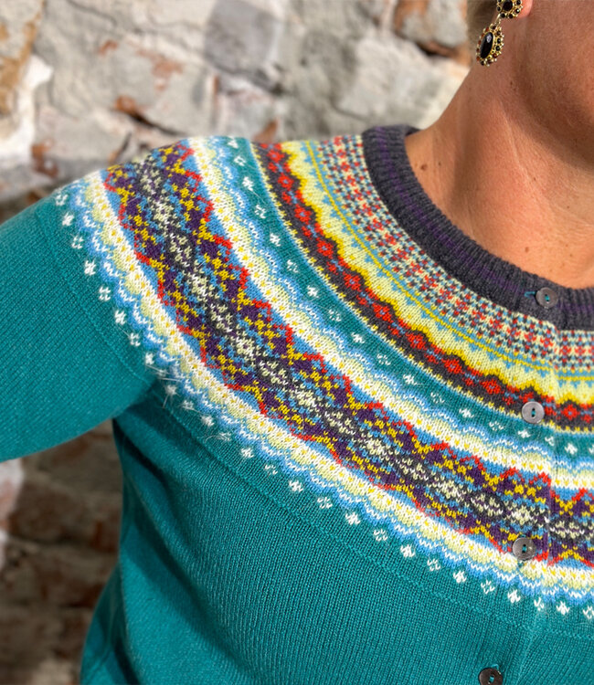 ERIBÉ merino wollen ALPINE VEST met angora TIGERLILY