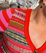 ERIBÉ lamswollen v-hals vest STOBO ROSA