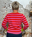 ERIBÉ lamswollen v-hals vest STOBO ROSA