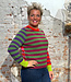 ERIBE gestreepte wollen trui STOBO ROSA reversible