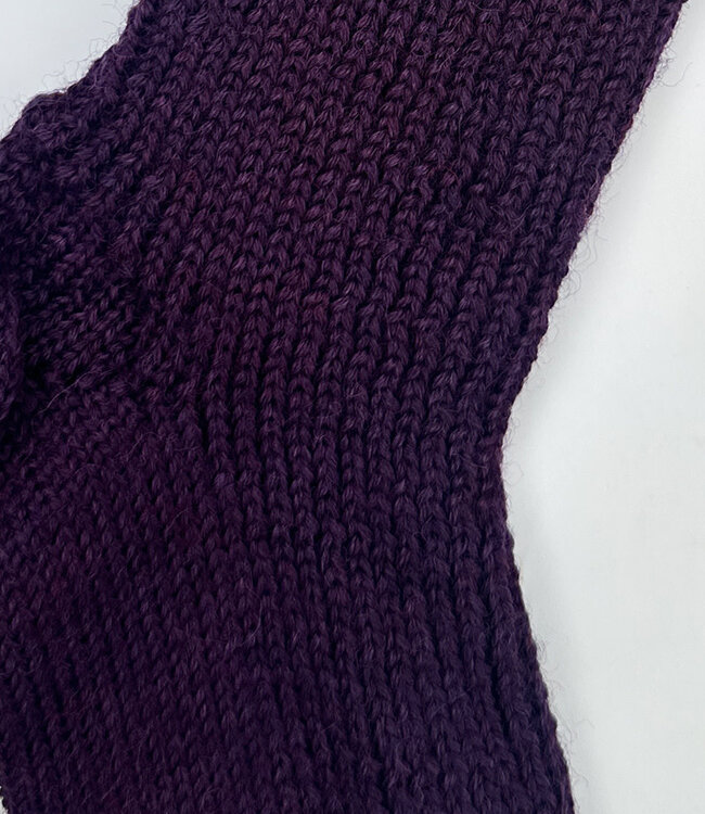 HIRSCH wollen ANTISLIP sokken kind effen 782 06 AUBERGINE