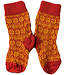 Hirsch Natur HIRSCH Dunne wollen sokken BABY Noors 056 211 ROOD OKER
