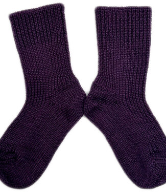 Hirsch Natur HIRSCH NATUR wollen sokken BABY effen AUBERGINE 781 06