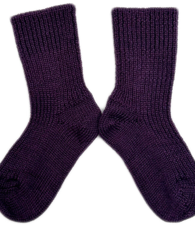 HIRSCH NATUR wollen sokken BABY effen AUBERGINE 781 06