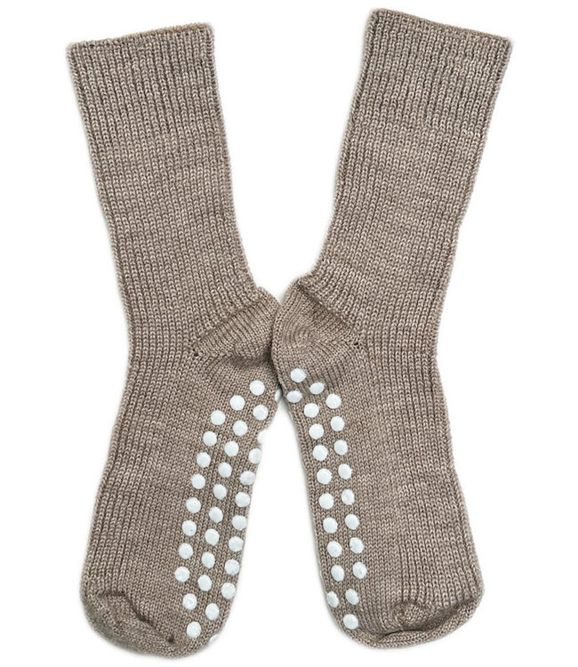 Hirsch Natur wollen ANTISLIP sokken kind effen SAND 782 44