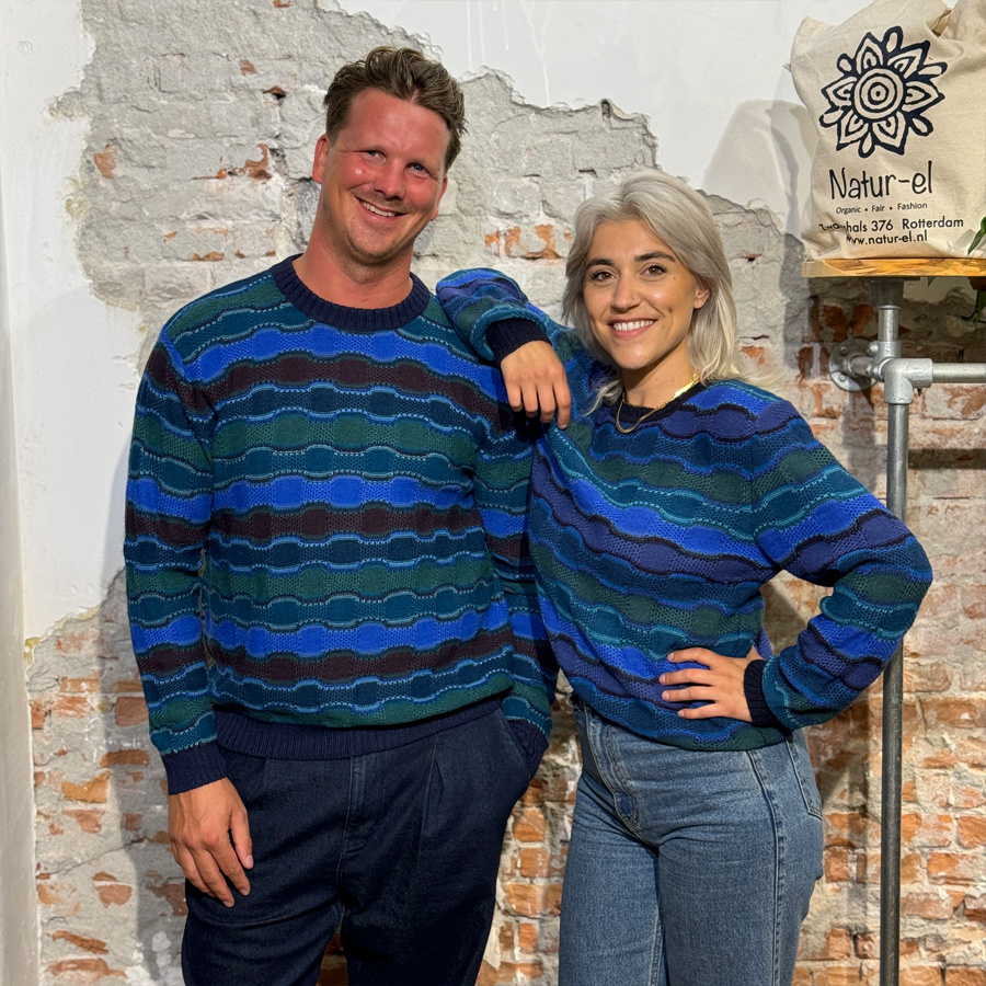 Wollen trui van 100 alpaca trui CARIBIC UNISEX Natur el Natur el