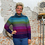 Wollen trui met col van 100% alpaca RAINBOW