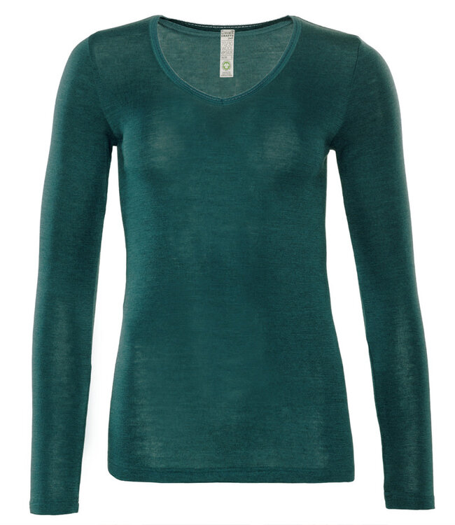 LIVING CRAFTS wol zijde longsleeve biologische wol SEA