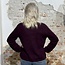 LES RACINES DIE CIEL 100% alpaca trui met v-hals DORIANE PLUM